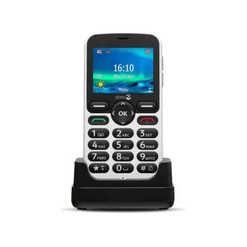 Doro 5861 Mobil Telefon - Sort/Hvid