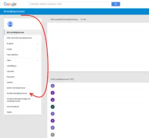 Gendan kontakter i Gmail på din gmailprofil