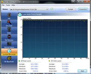 USB flash tests Kingston Datatravler USB