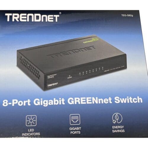 Trendnet 8-port switch - pålidelig og effektiv til at forbinde flere enheder.