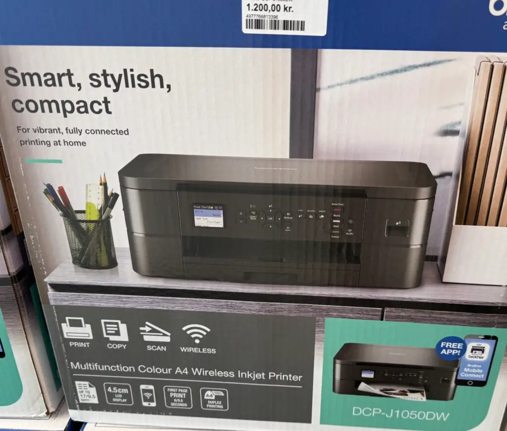 DCP-J1050DW Blæk printer med skanner og kopi